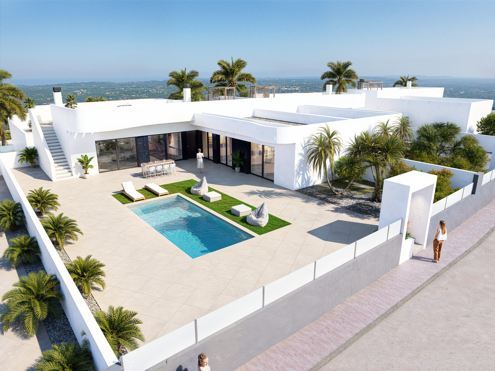 Xavia listing rendering of a single-storey villa with private pool at La Finca Golf Resort