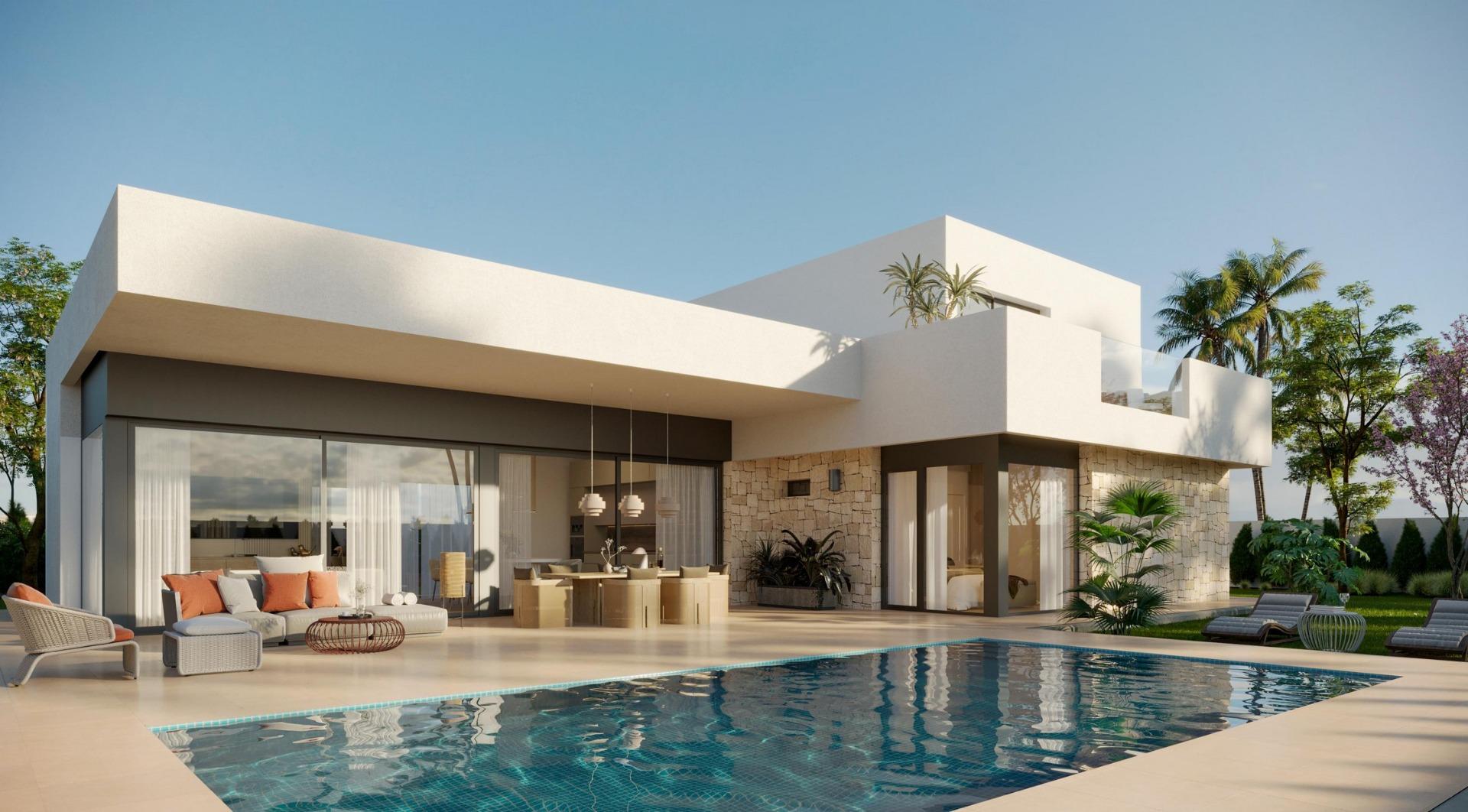 Newly built villas located in the municipality of Aspe. — Aspe