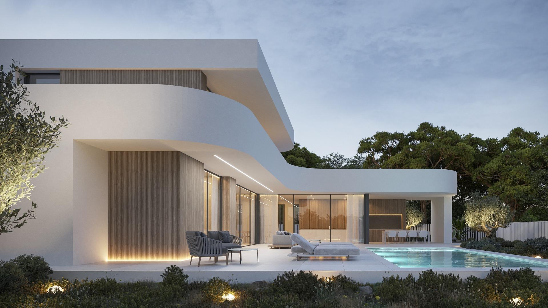 Luxury Modern Home in the Heart of Moraira-Teulada: A Contemporary Mediterranean Retreat — photograph 2