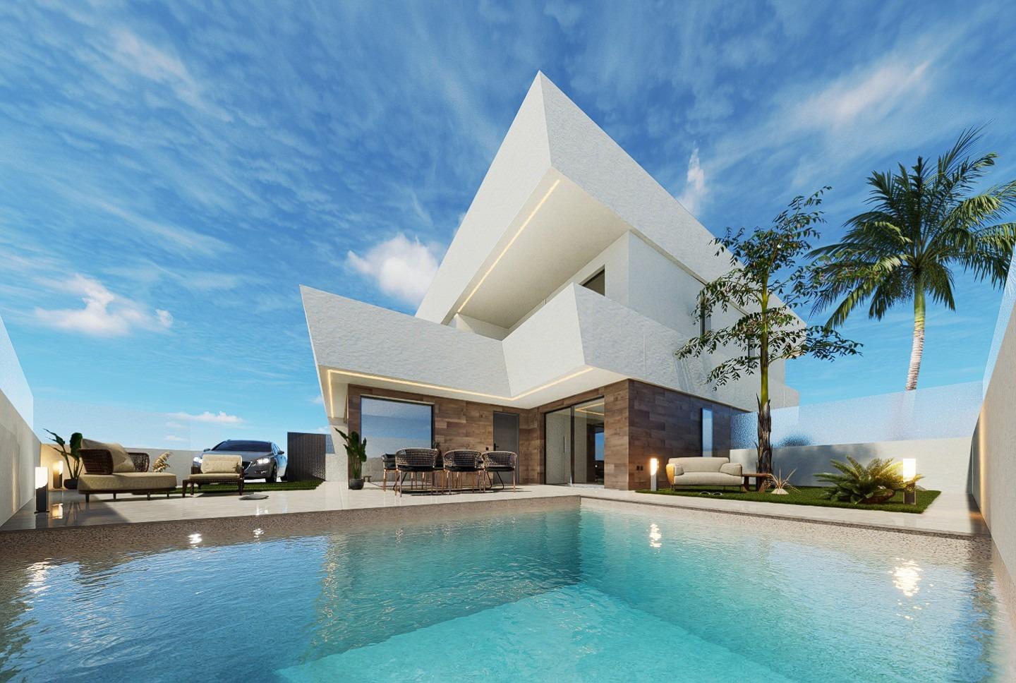 Villas de nueva construcción en San Pedro del Pinatar con piscina privada — photograph 2