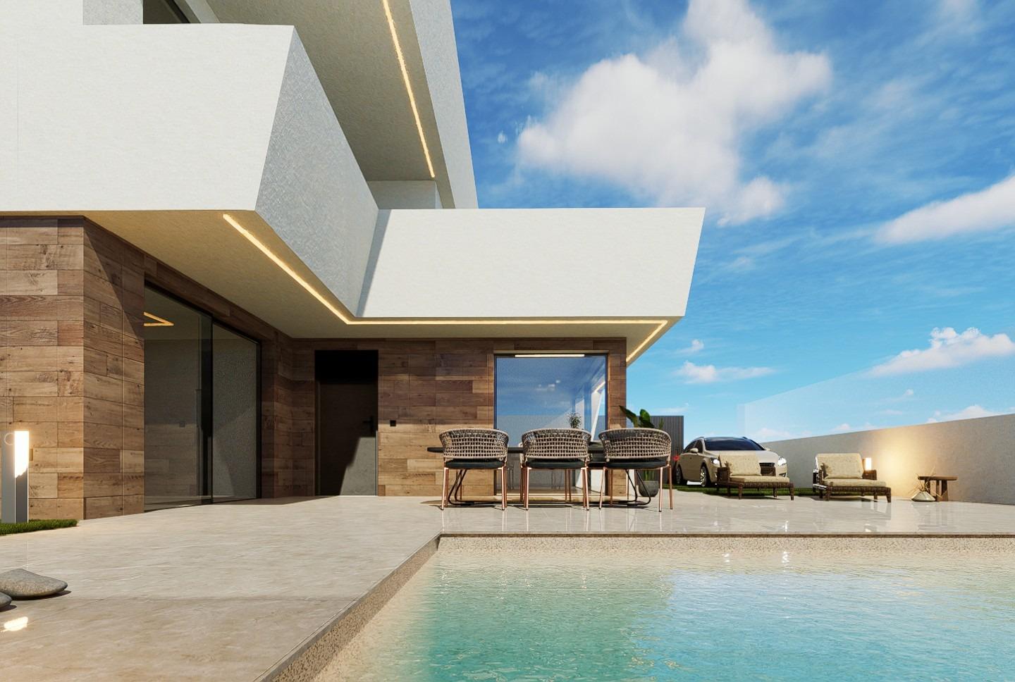 Villas de nueva construcción en San Pedro del Pinatar con piscina privada — photograph 3