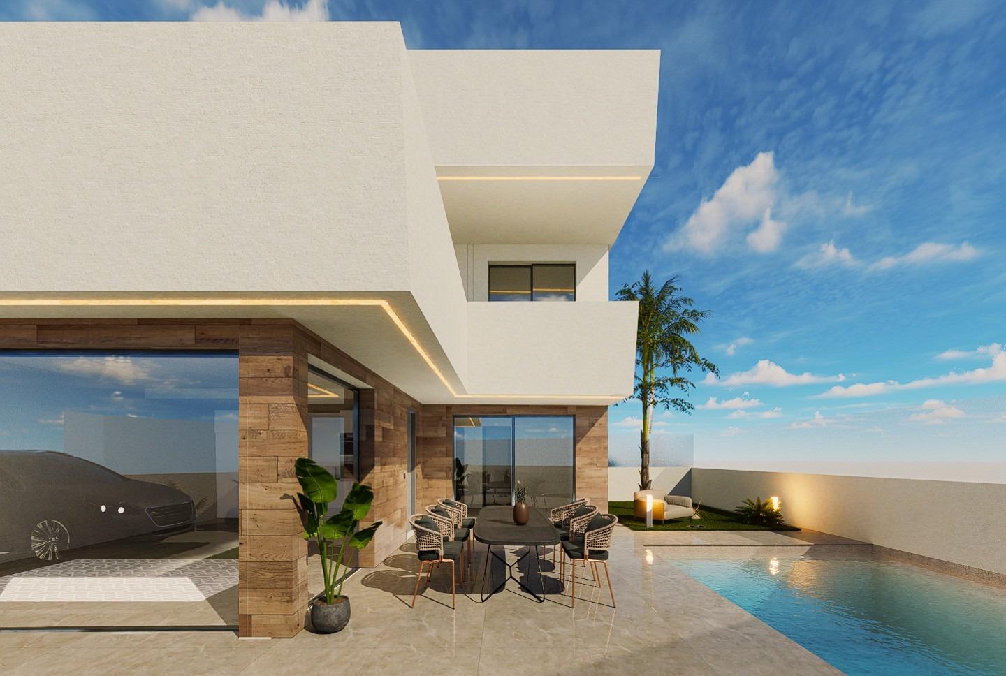 Villas de nueva construcción en San Pedro del Pinatar con piscina privada — photograph 5