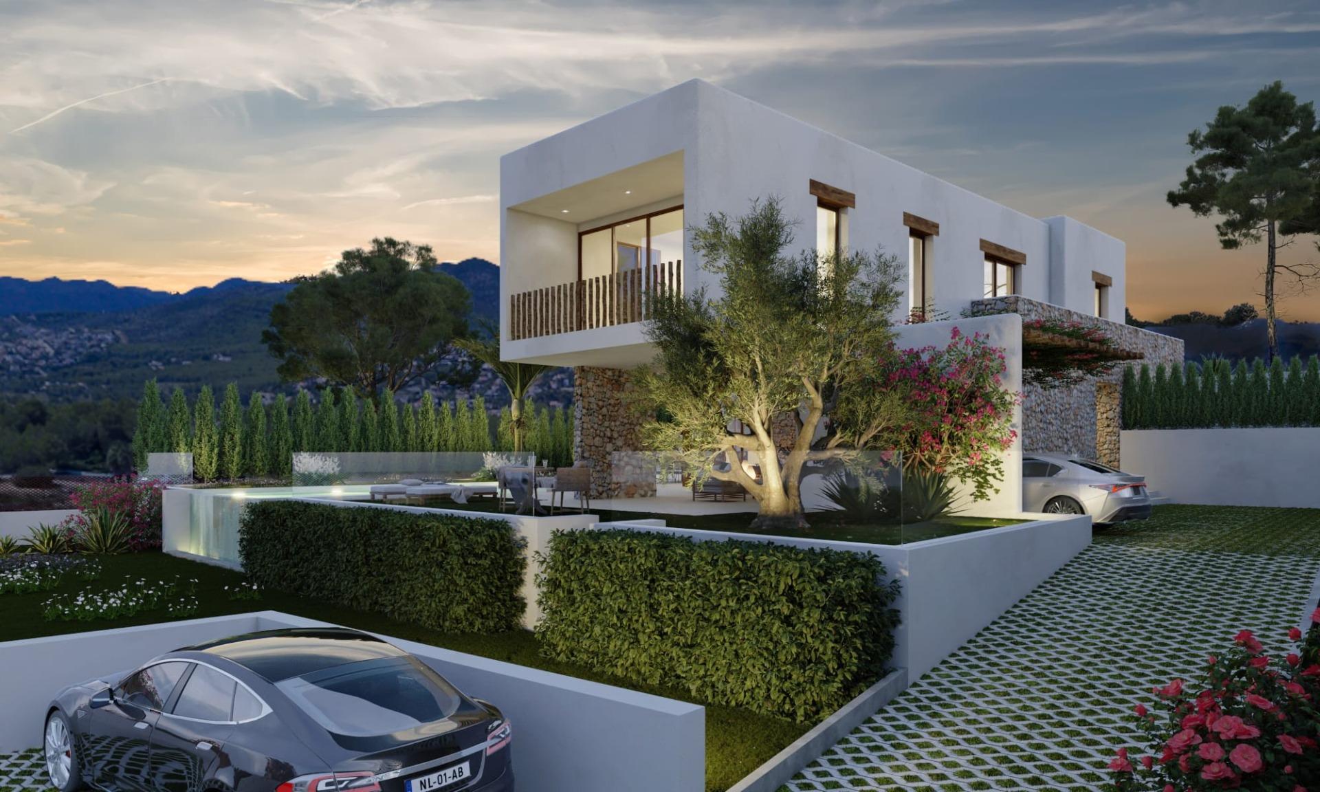 Villa de lujo estilo Ibiza con vistas panorámicas en Las Laderas, Jávea — photograph 3