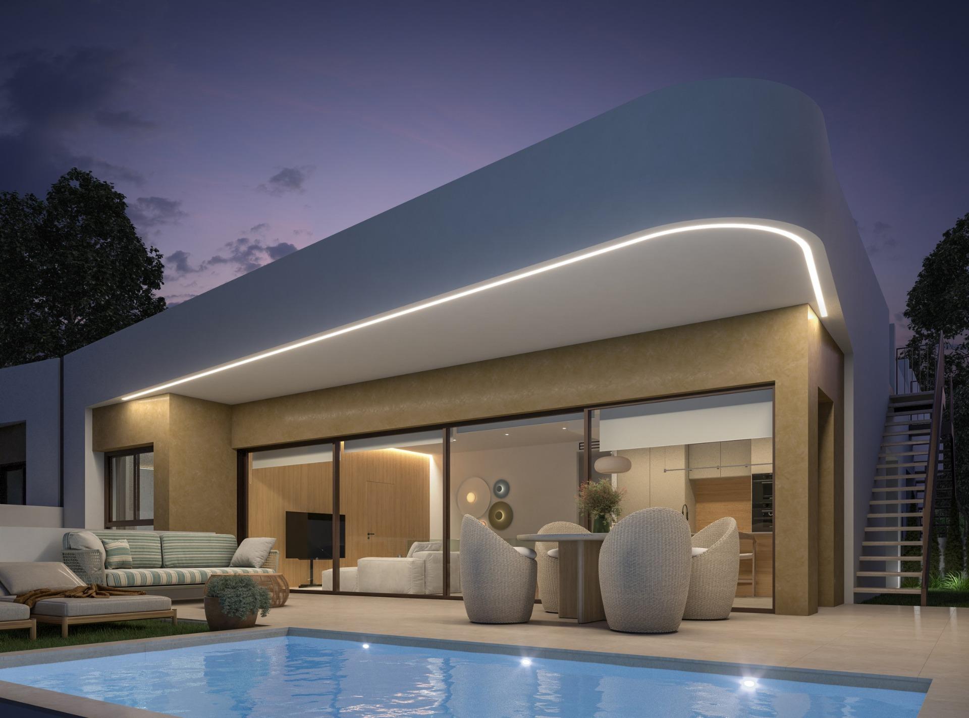 Nybyggede hjørnevillaer med privat basseng i Dolores, Alicante — photograph 2
