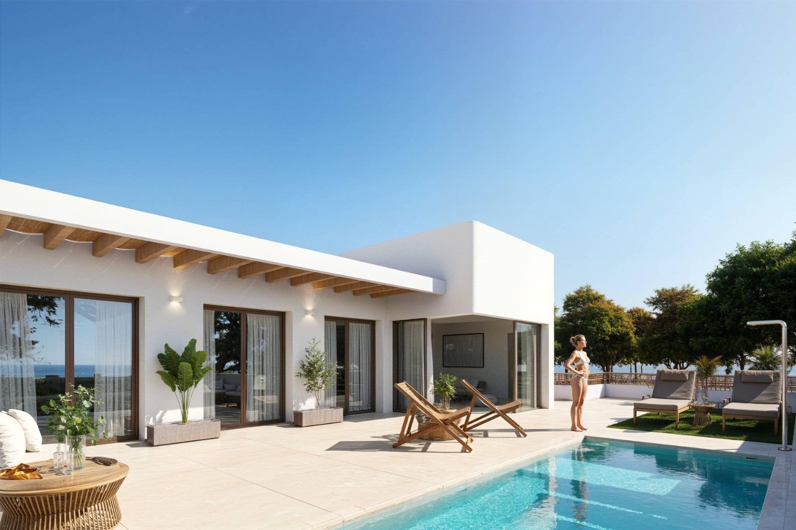 New Build Ibiza Style Townhouses in Dolores Costa Blanca — Dolores