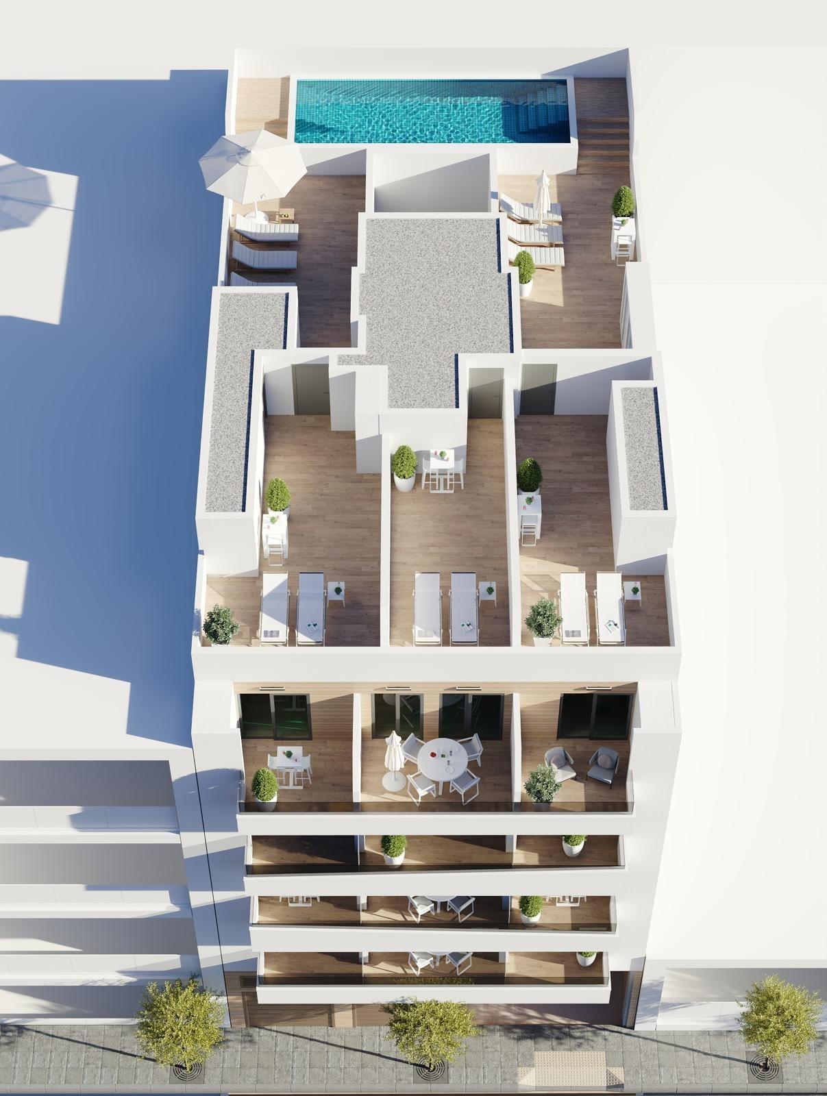Newly built apartments in Torrevieja Just 600 metres from Playa del Cura beach — Torrevieja