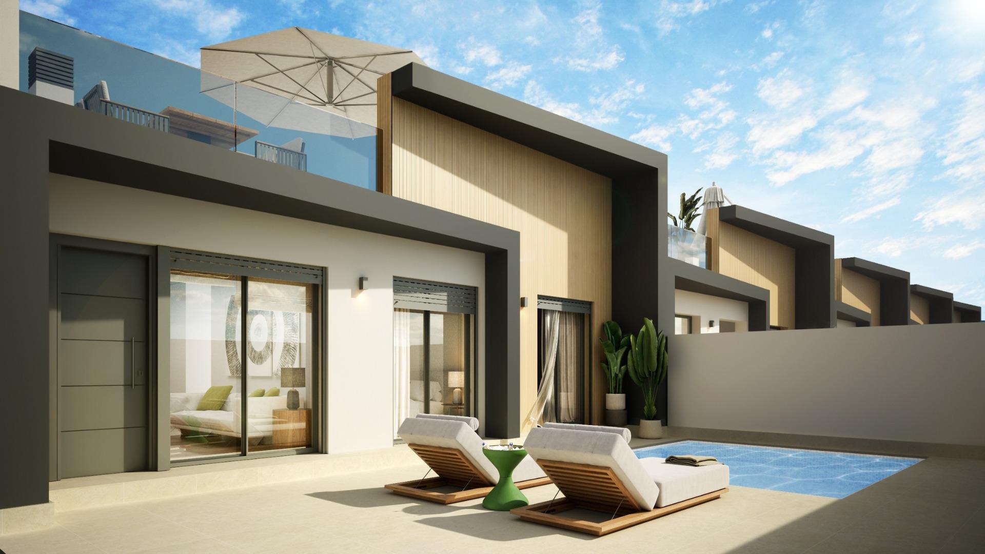 New Build Townhouses with Private Pool in Avileses, Murcia — Avileses