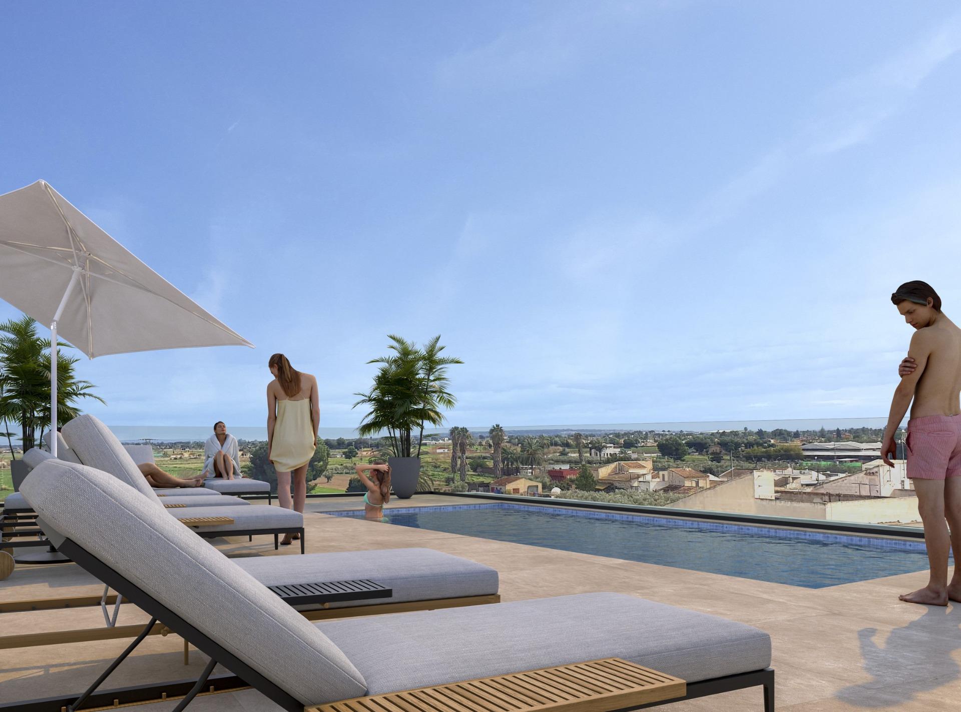 New Build Apartments for Sale in Catral Alicante with Rooftop Pool — Catral