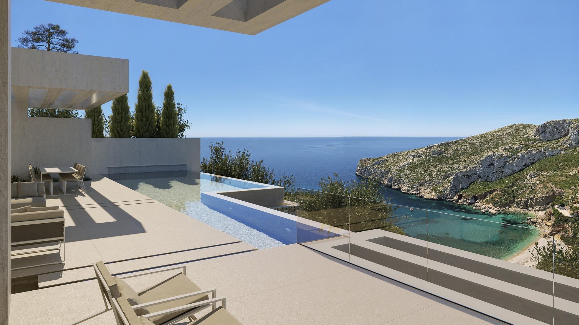 Luxuriöse Neubauvilla mit Meerblick in der Nähe des Strandes Granadella in Jávea — photograph 3