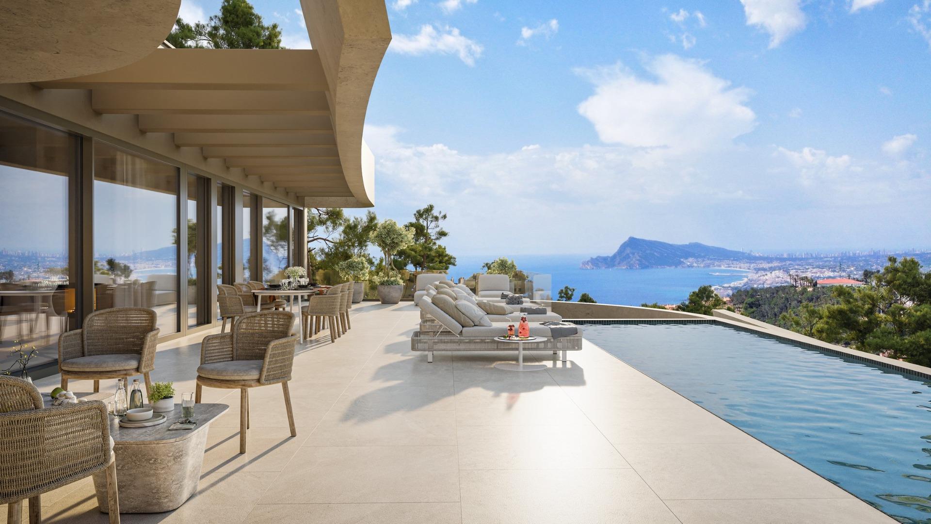 Moderne luksusvilla med panoramaudsigt over havet i Altea Hills, Costa Blanca Nord — photograph 4