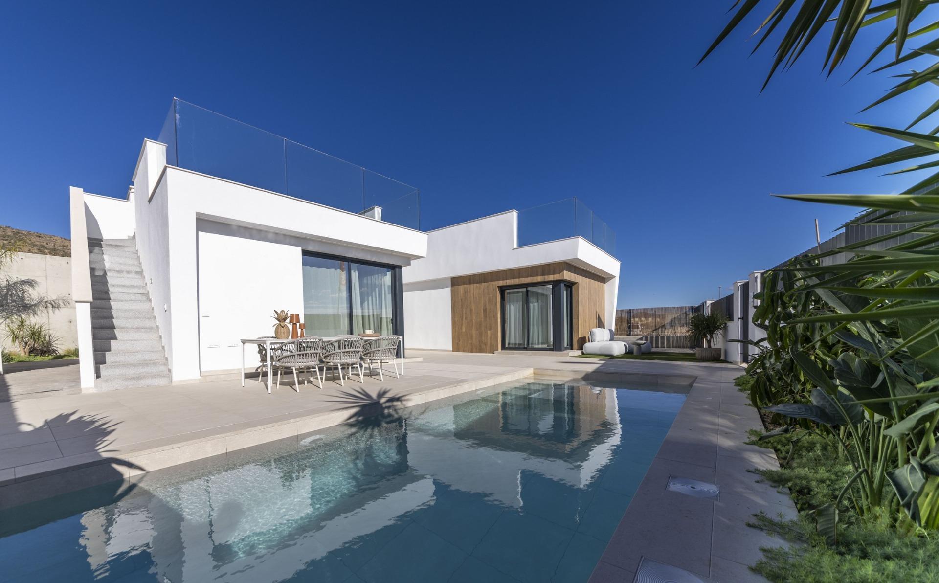 New Build Villas in Altaona Golf Resort Murcia with Private Pool and Mountain Views — Baños y Mendigo