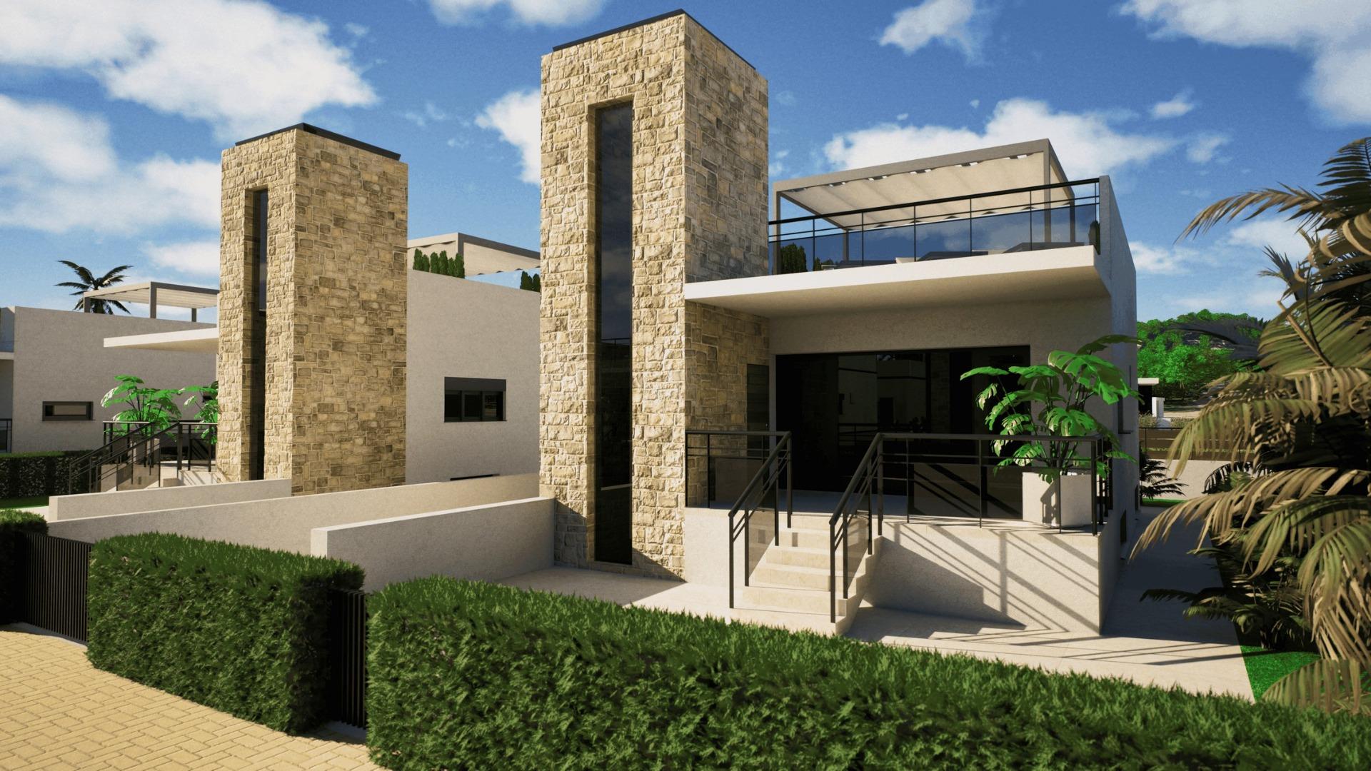 New Build Villas in Camposol Golf (Mazarron-Murcia) with Private Solarium and Basement — Mazarron