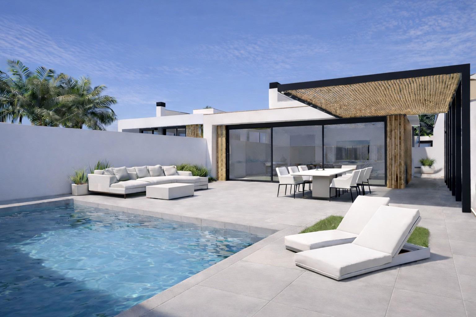 New Build Villas with Private Pool Near La Serena Golf in Los Alcazares — Los Alcazares