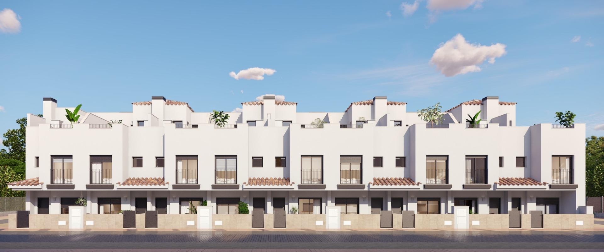 Moderne Reihenhäuser in der Nähe von Golfplätzen in Santa Rosalia-Murcia — photograph 3