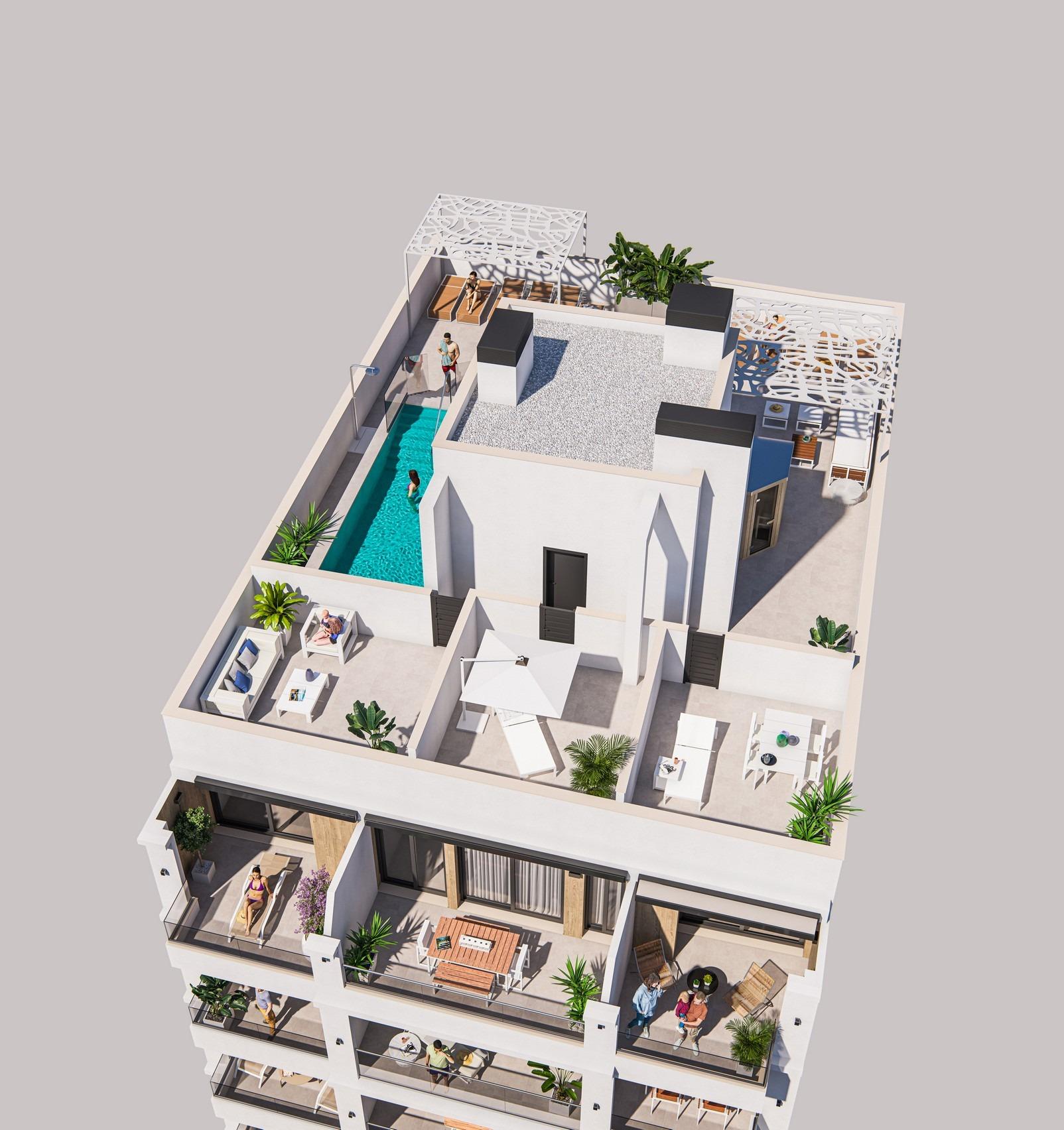 Moderne Neubauwohnungen zum Verkauf in Torrevieja, 300 m von Playa del Cura entfernt — photograph 2