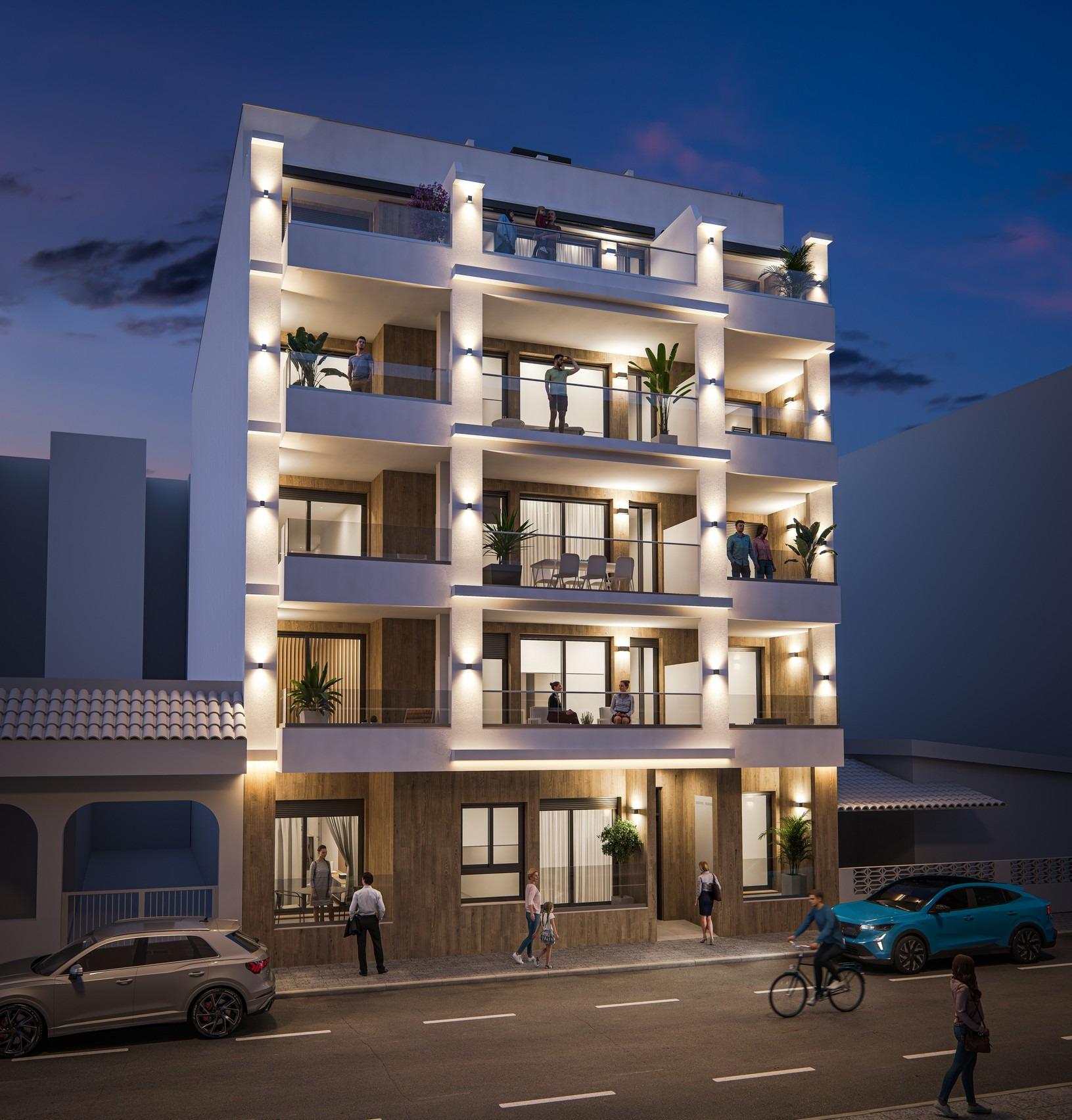 Modern New Build Apartments for Sale in Torrevieja 300m from Playa del Cura — Torrevieja