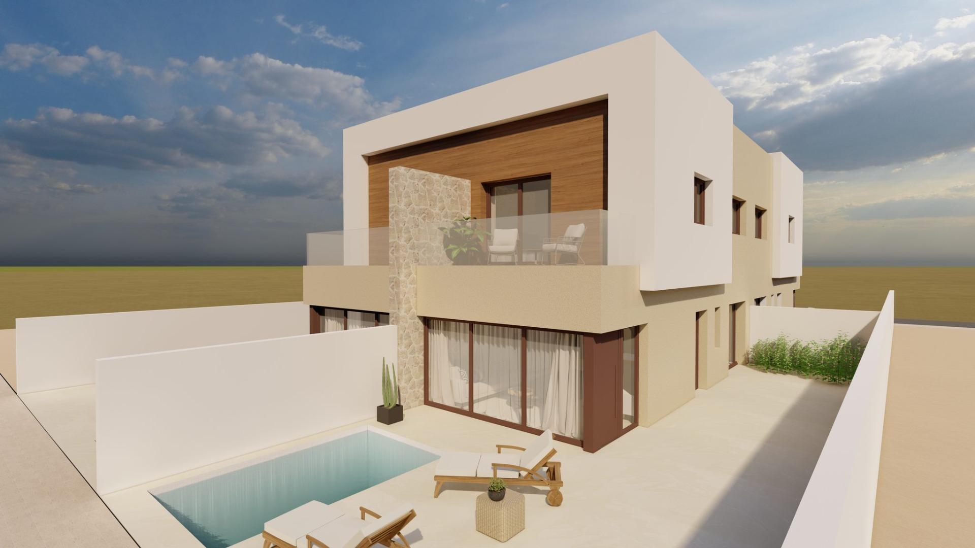Modern New Build Quad Villas with Private Pool in Santiago de la Ribera — San Javier