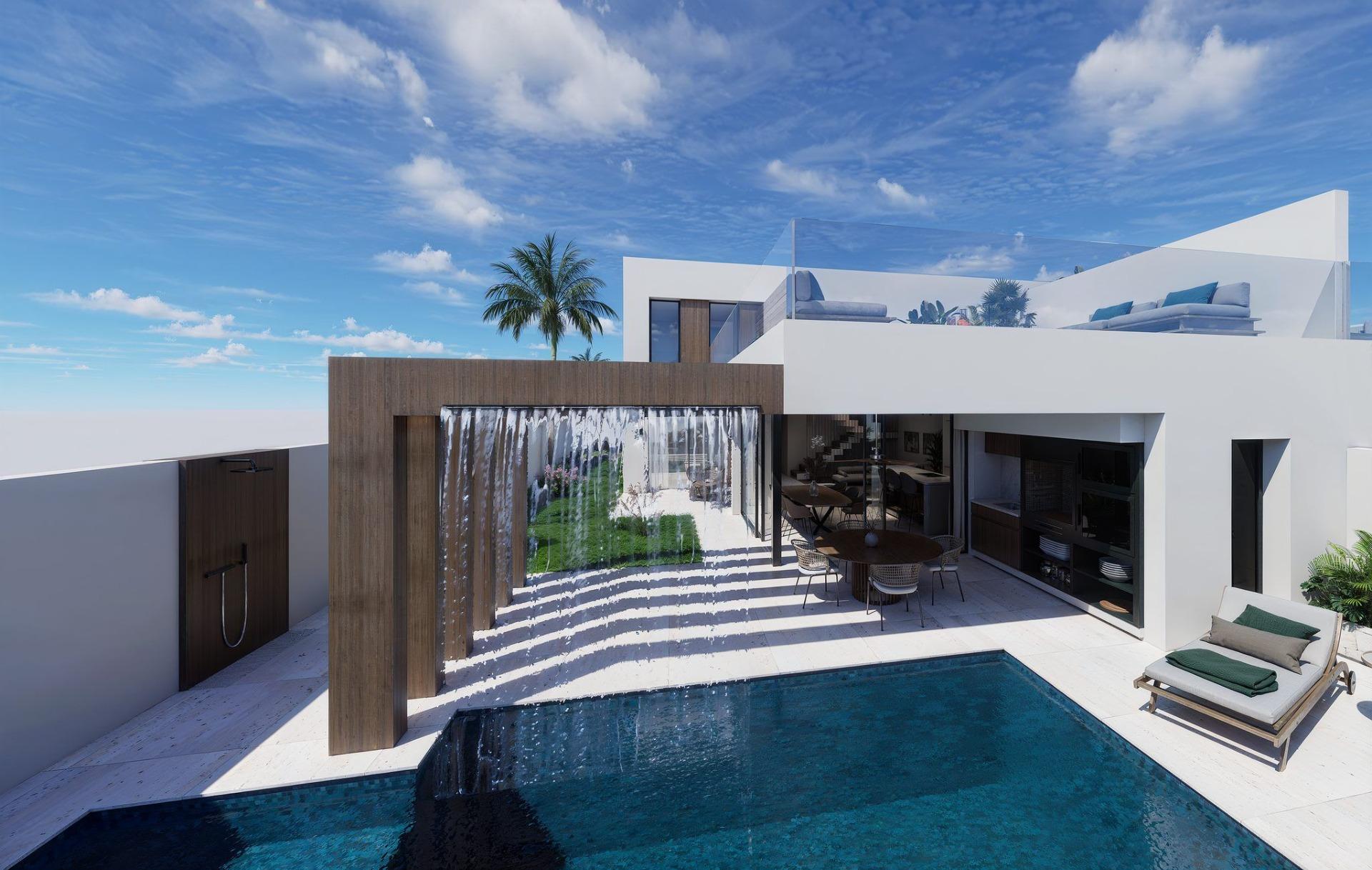 Exclusive Front Line Lake Semi Detached Villas in Santa Rosalia Lake and Life Resort — Torre Pacheco