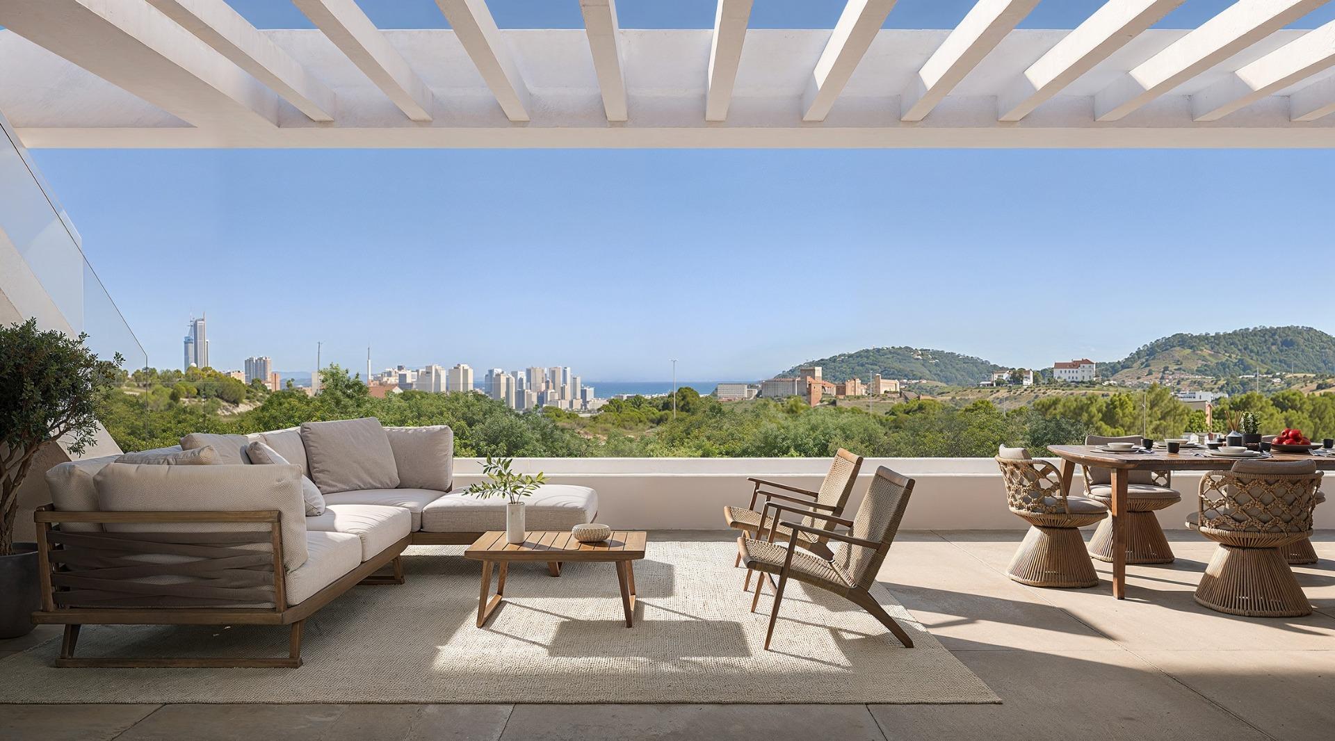 New Build Apartments with Sea Views in Balcon de Finestrat, Costa Blanca — Finestrat