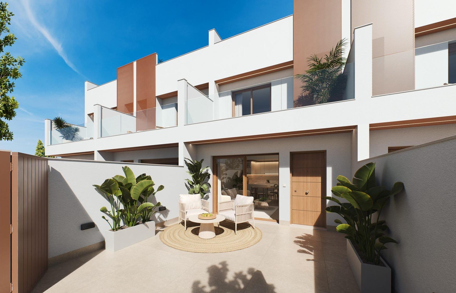 Contemporary-style townhouses with private swimming pools — San Pedro del Pinatar