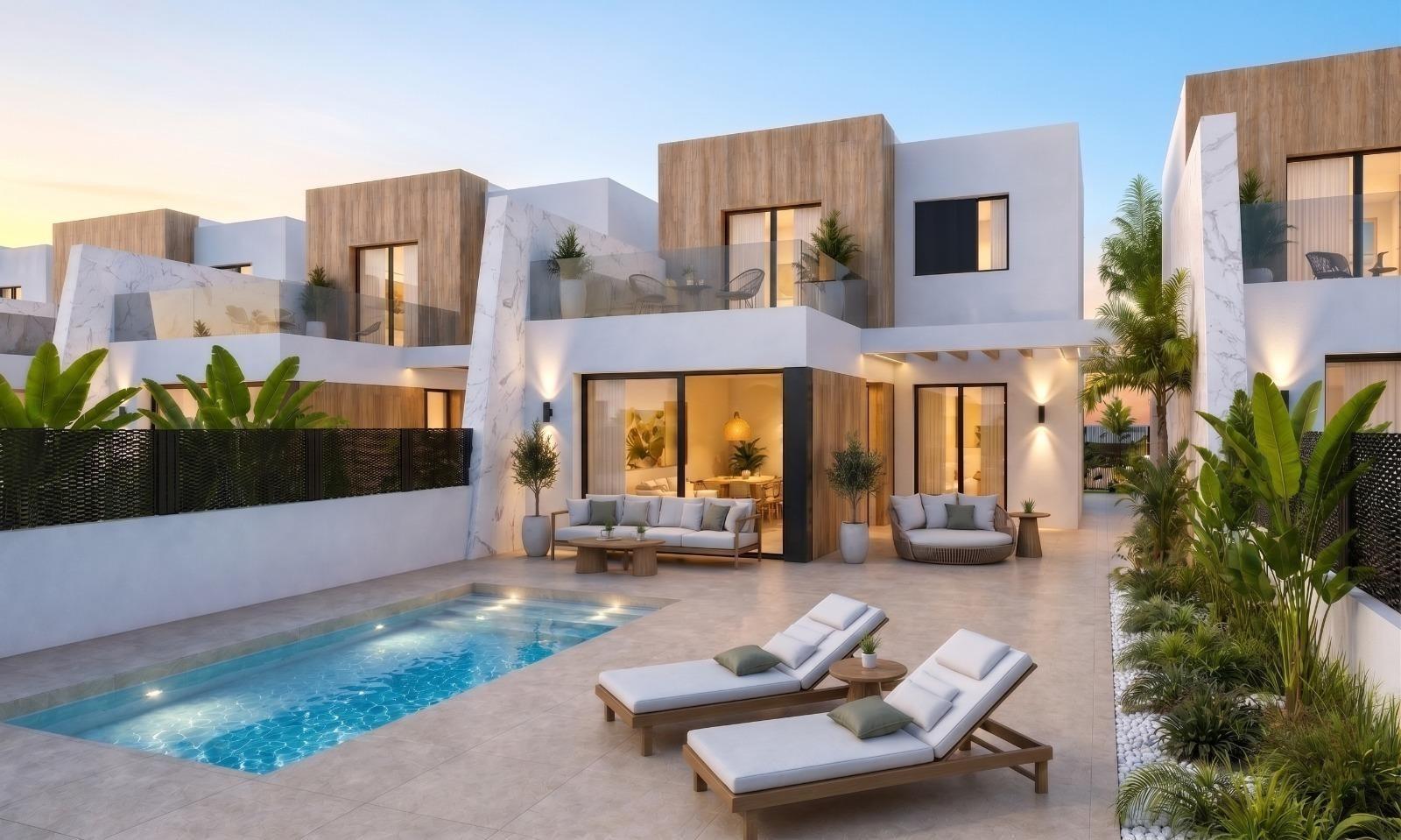 New Build Townhouses in Santa Rosalia Lake and Life Resort Murcia — Torre Pacheco