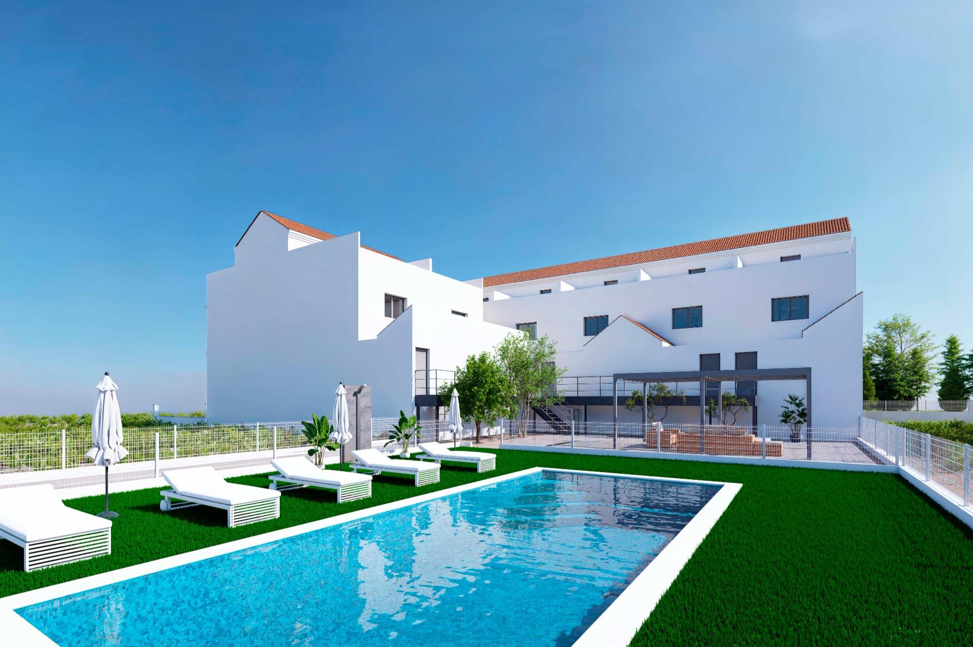 Modern Townhouses with Solarium and Basement in Rafal, Alicante — Rafal