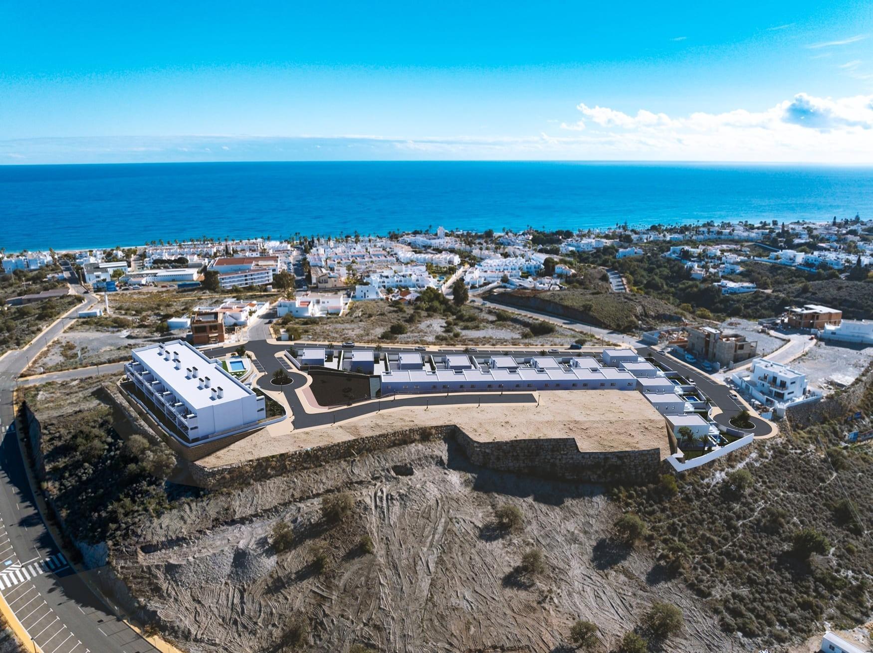 Flats and townhouses with sea views in Mojácar Playa, 600 metres from the beach — Mojacar