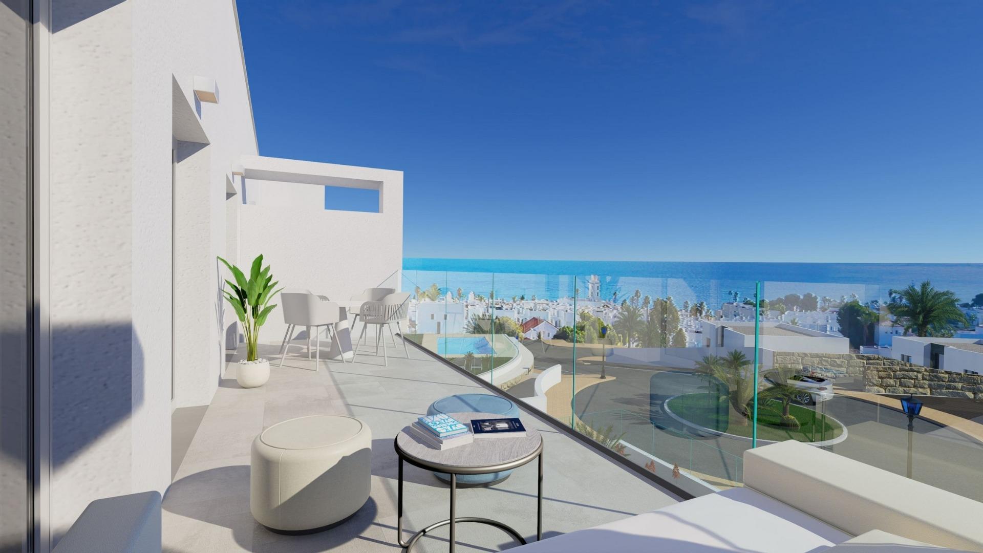 Flats and townhouses with sea views in Mojácar Playa, 600 metres from the beach — Mojacar