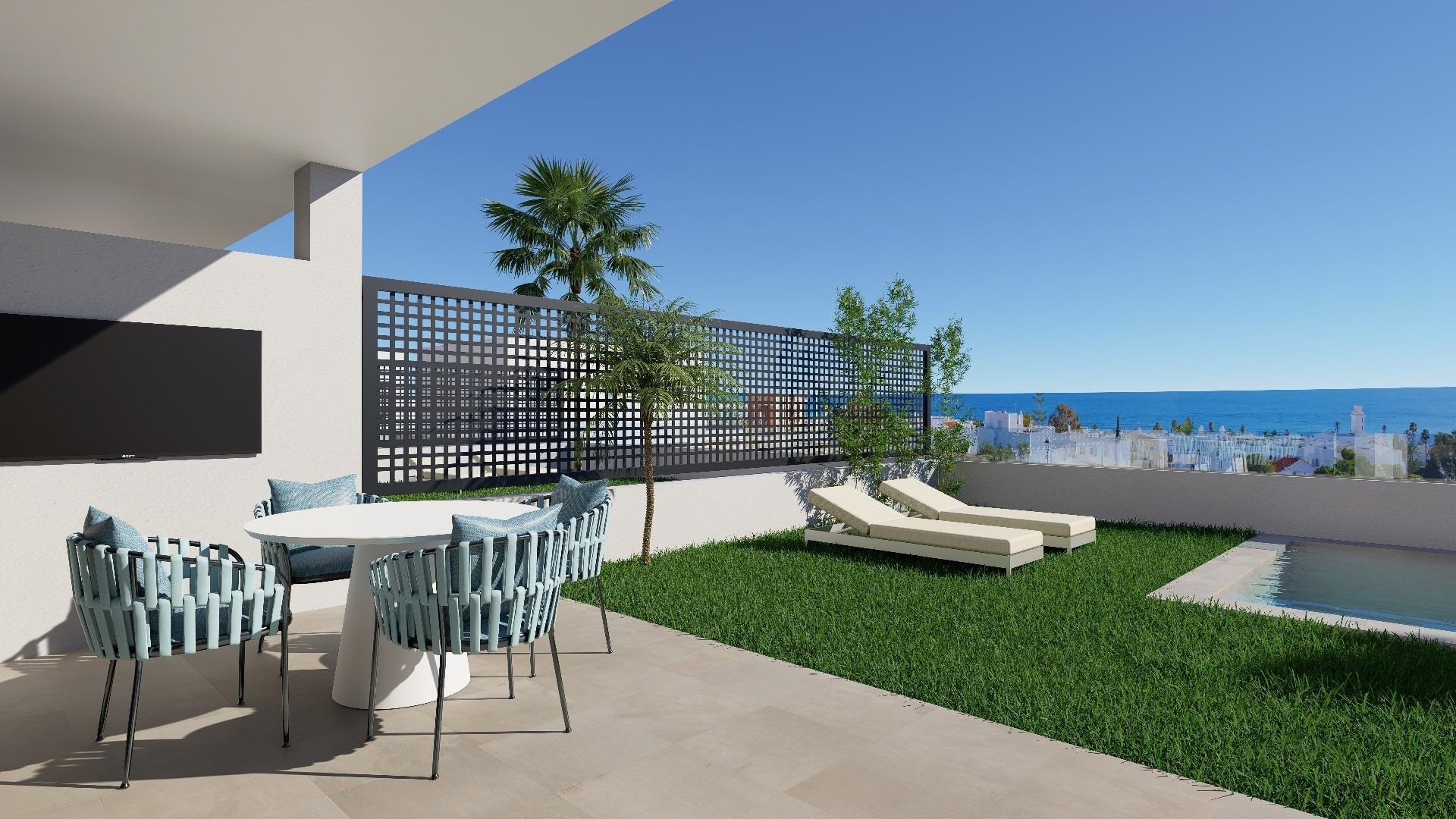 Flats and townhouses with sea views in Mojácar Playa, 600 metres from the beach — Mojacar