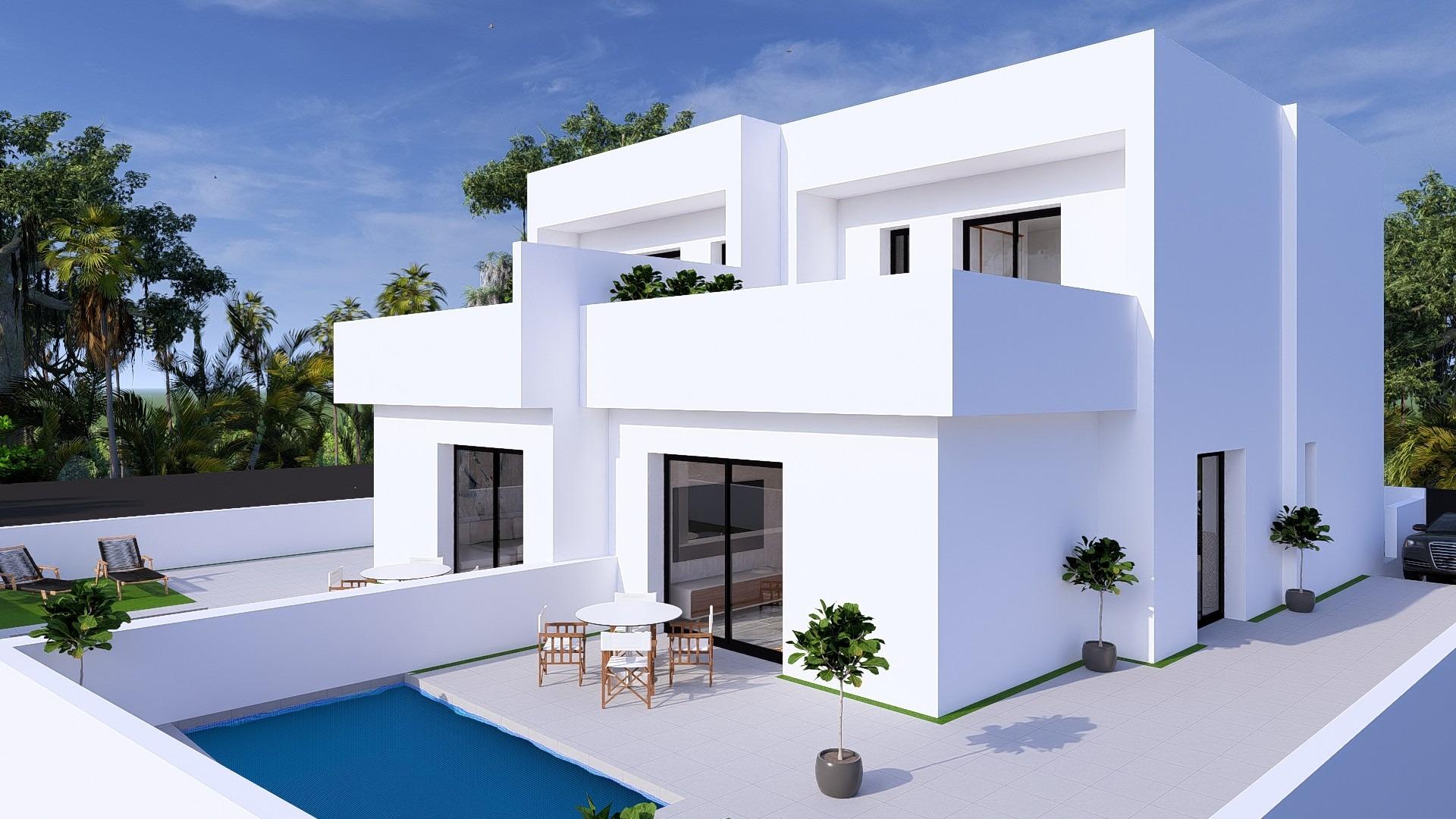 New-build semi-detached villas with private swimming pools in Daya Nueva, Costa Blanca — Daya Nueva