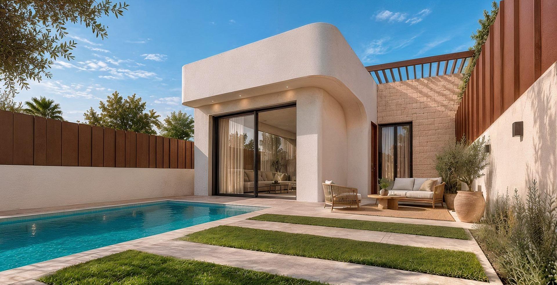 New Build Single Storey Townhouses with Private Pool in San Pedro del Pinatar — San Pedro del Pinatar